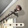 Kd Encimera 0.8125 in. Lucid Curtain Rod with 28 to 48 in. Extension, Cocoa KD3720177